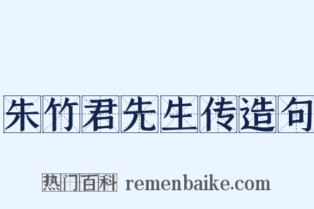 朱竹君先生传造句是什么意思的图片